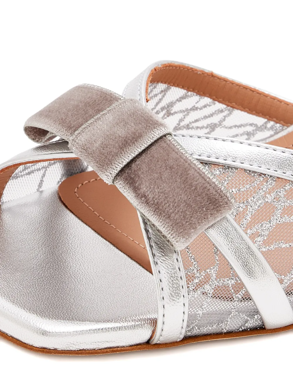 Malone Souliers Malone bow lace sandals Zilver