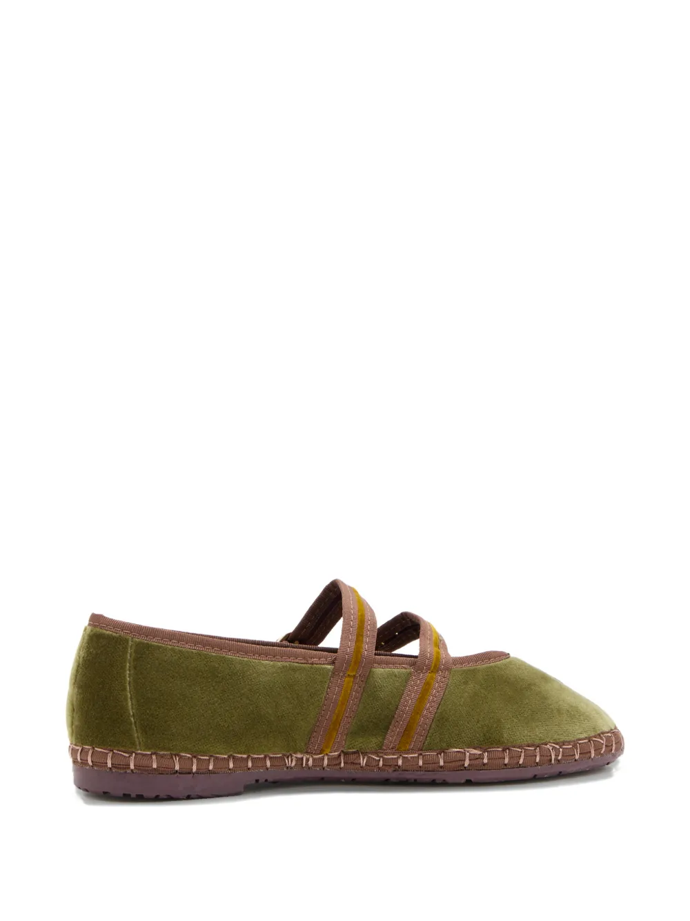 FLABELUS Claire espadrilles met gespbandje Groen