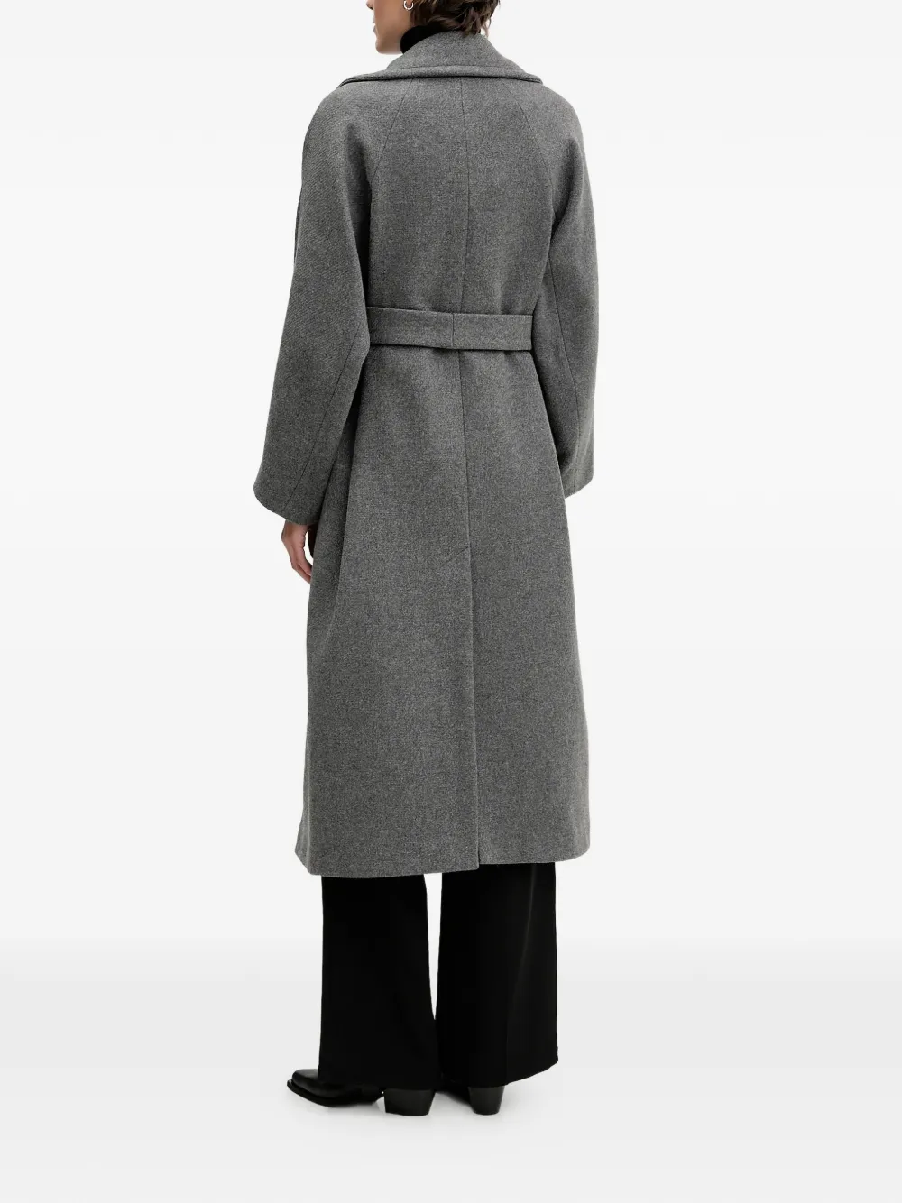  Sandro Ferrone Belted Coat - Grey 