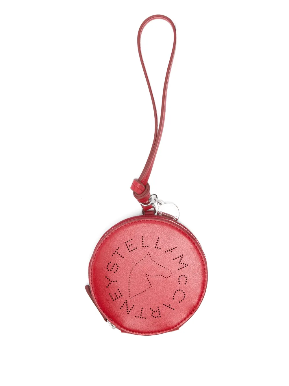 Stella McCartney perforated round keyring - Rot