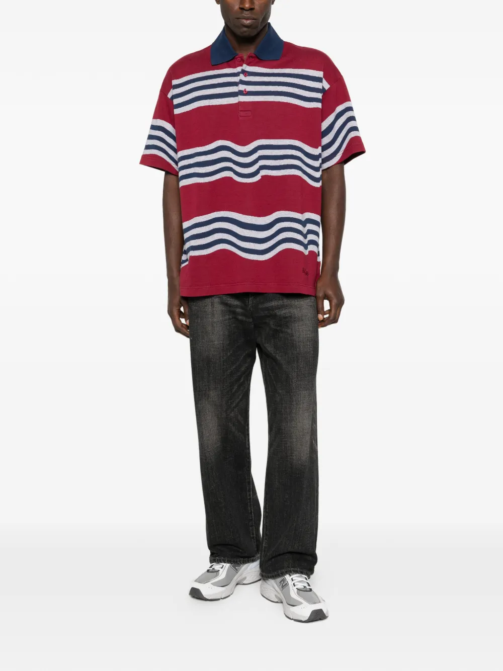 Napapijri striped polo shirt - Rood