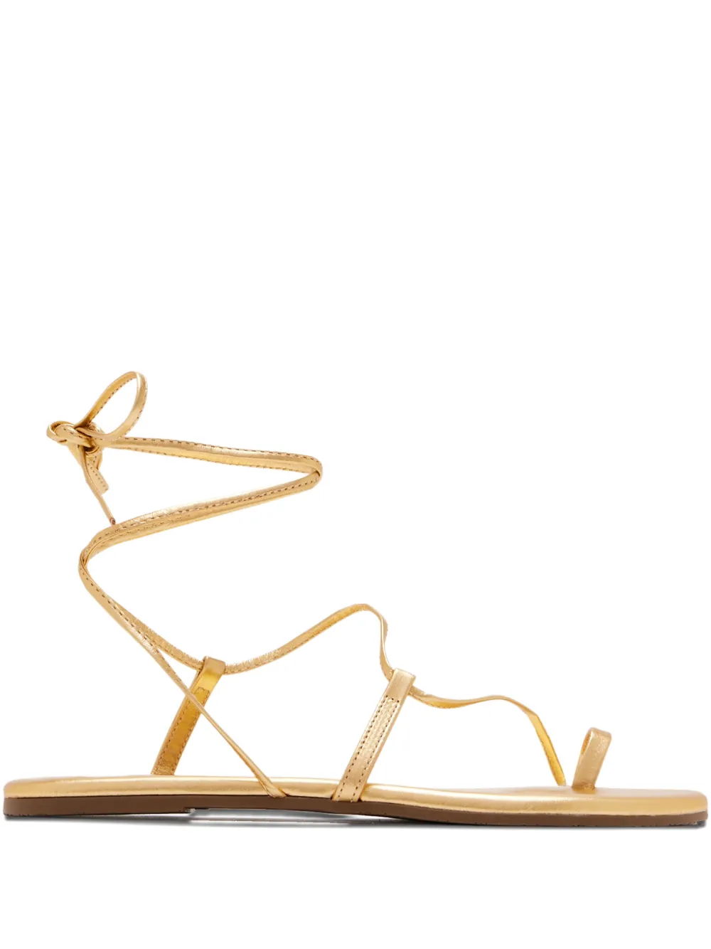 Tkees toe strap tie sandals | Gold | Image 1