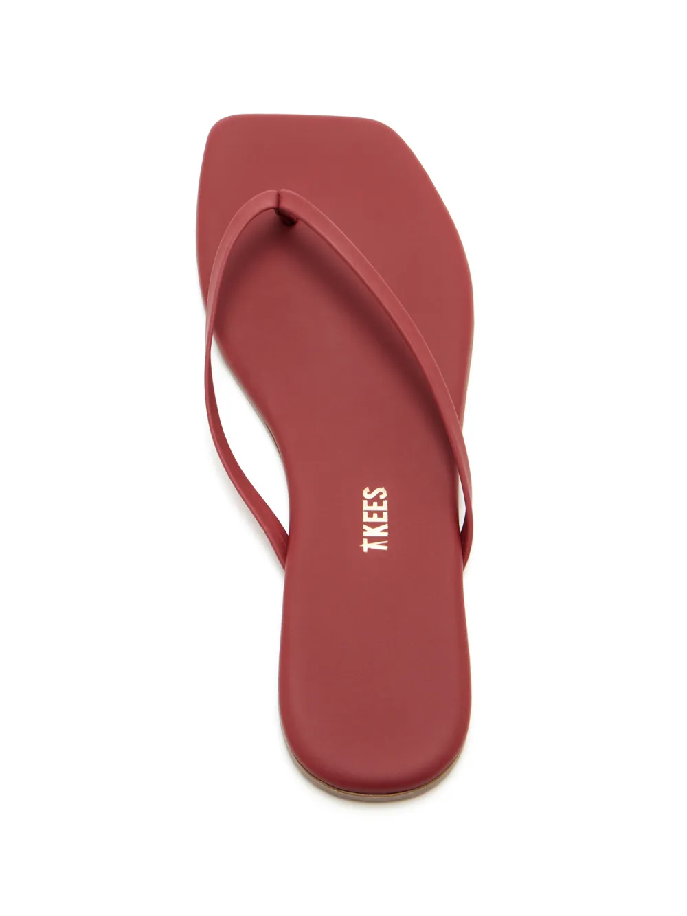 Tkees Teenslippers met vierkante neus Rood