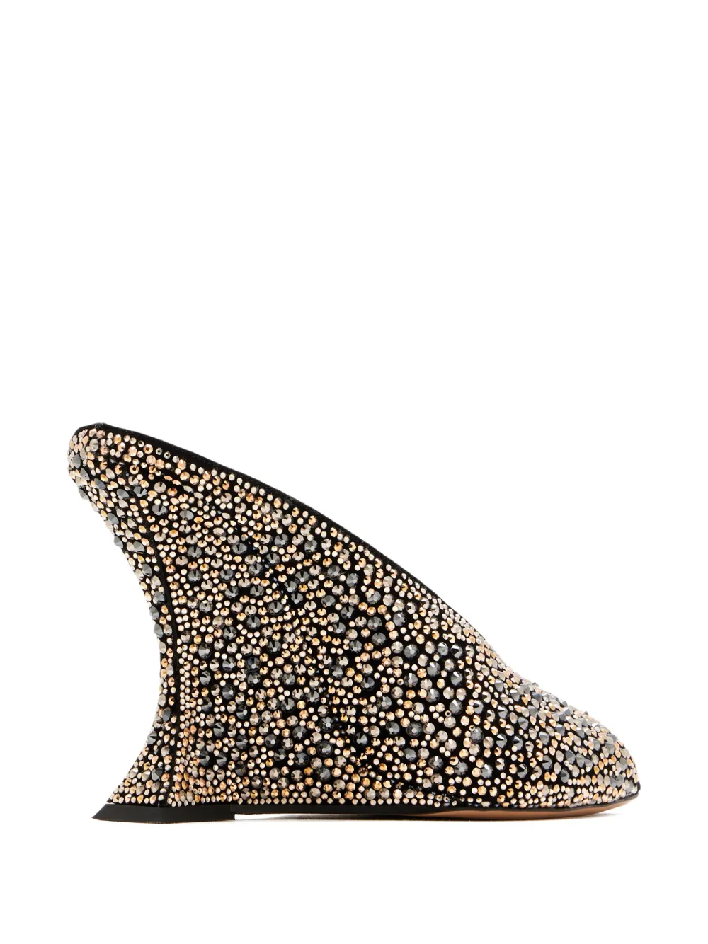 Paris Texas embellished open-toe mules Zwart