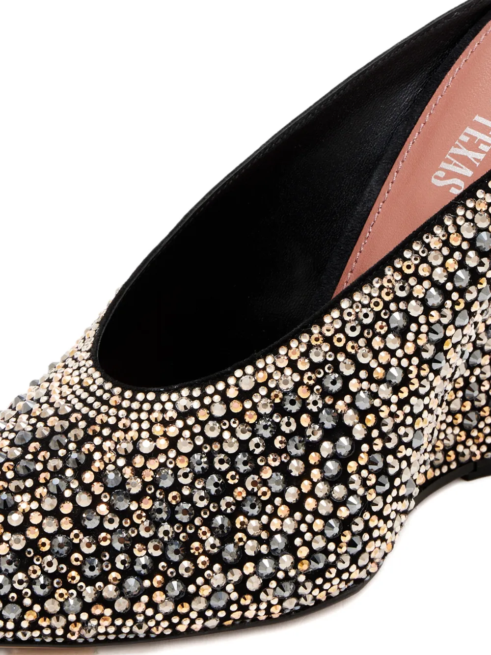 Paris Texas embellished open-toe mules Zwart