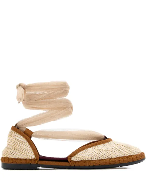 FLABELUS Isabella ribbon weave espadrilles