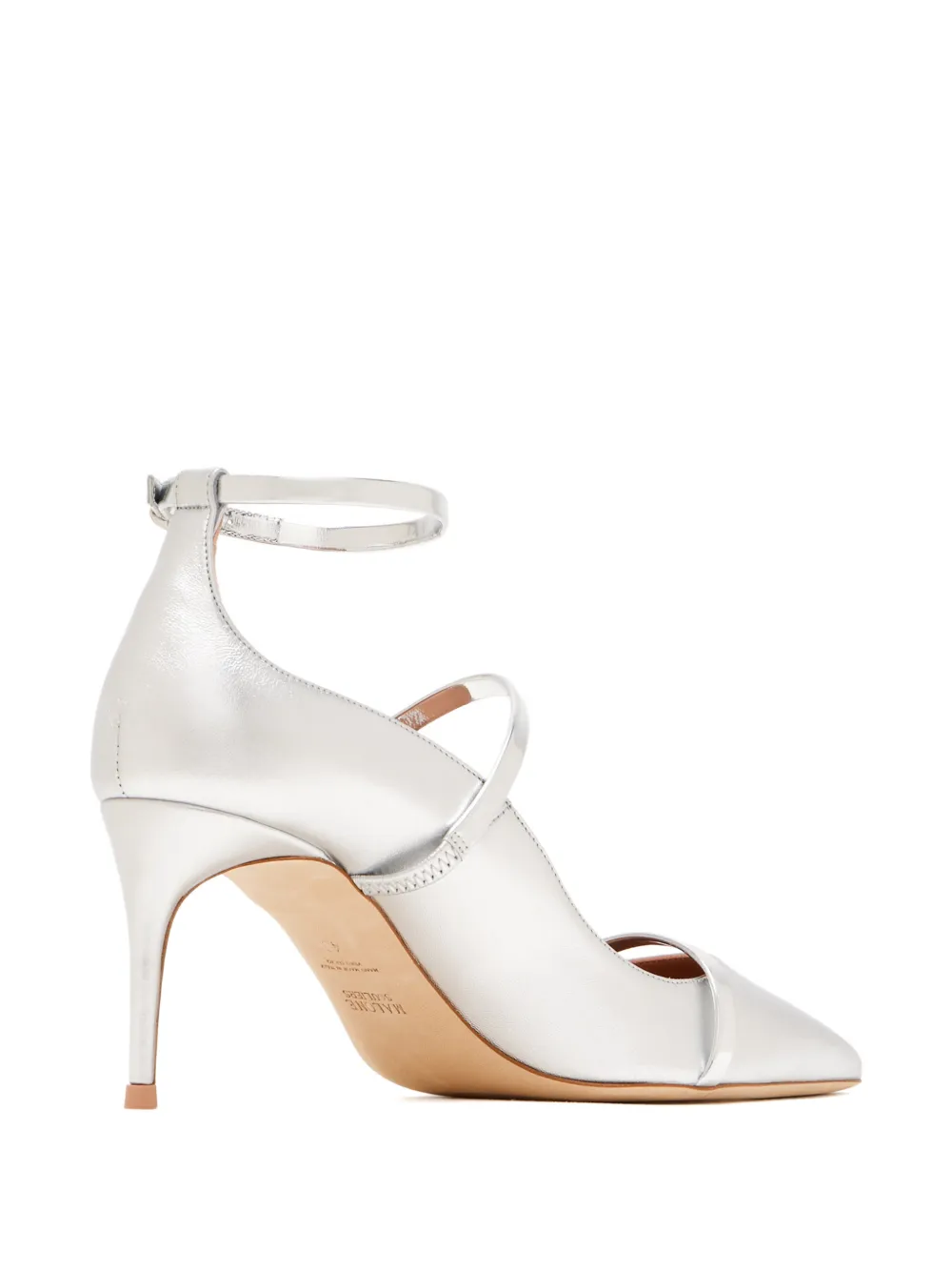 Malone Souliers Pumps met enkelbandje Zilver