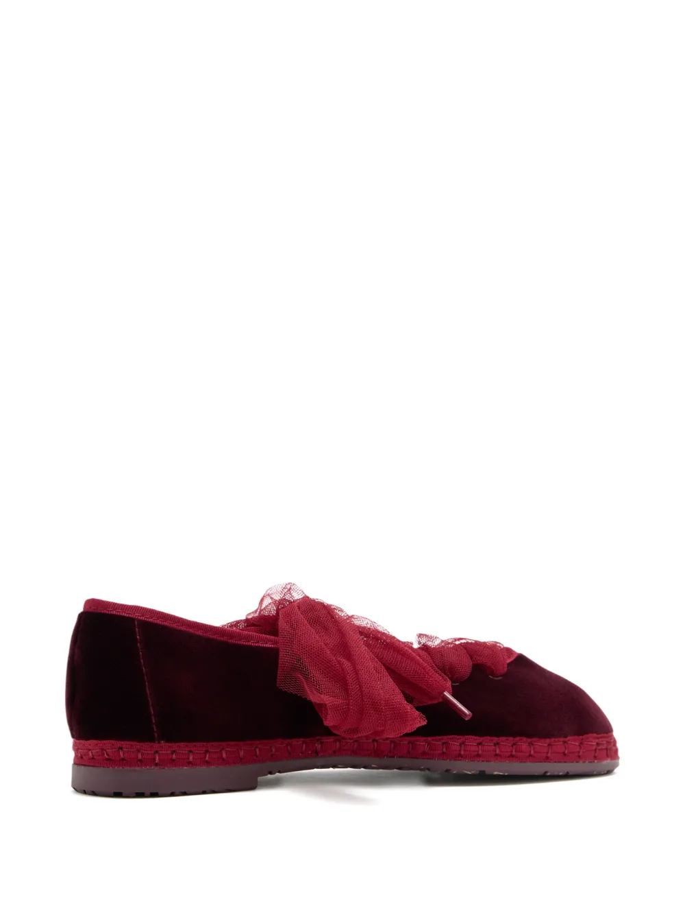 FLABELUS Ginevra espadrilles met tulen strik Rood