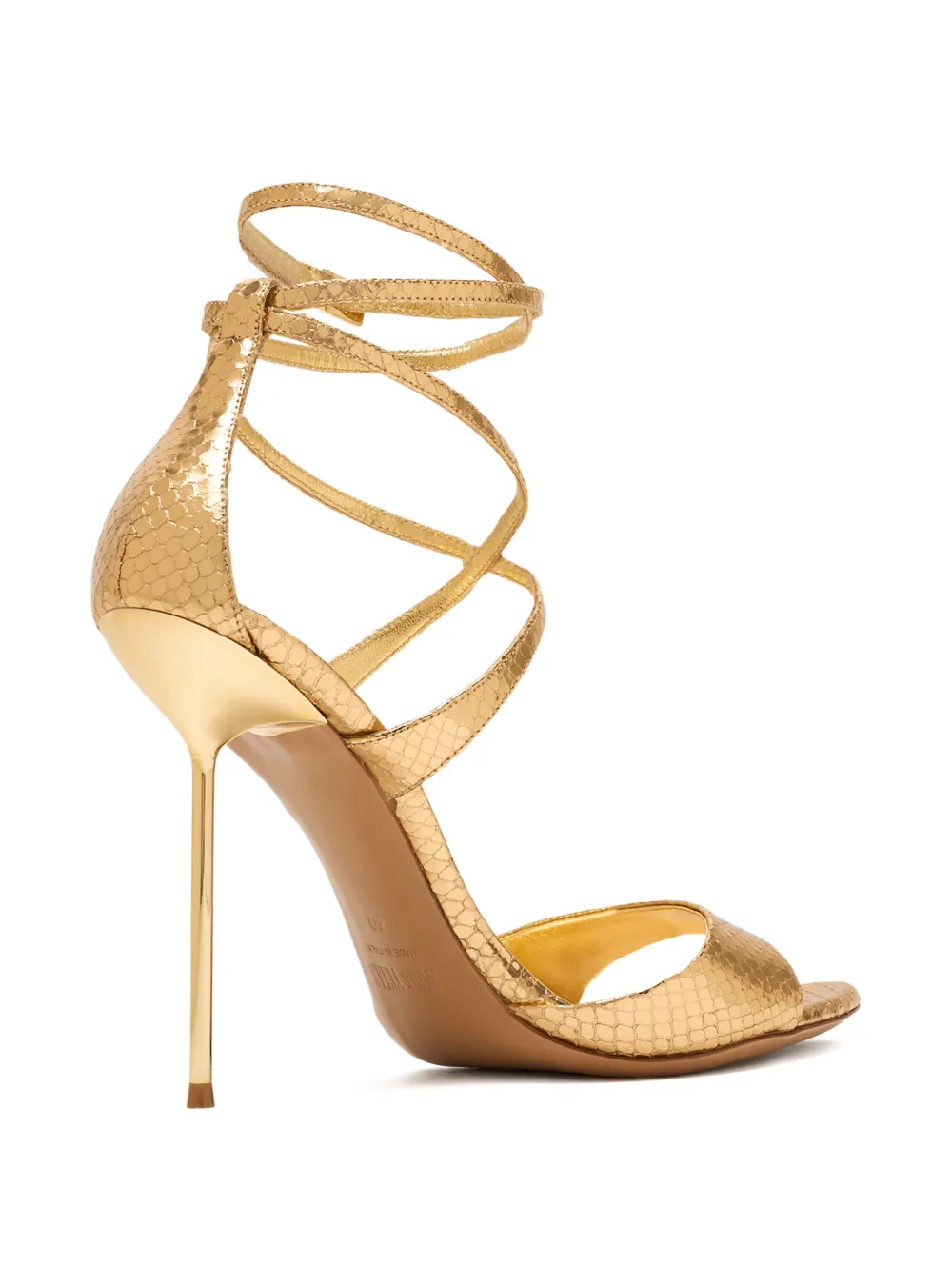 Paris Texas Stiletto sandalen met bandjes Goud