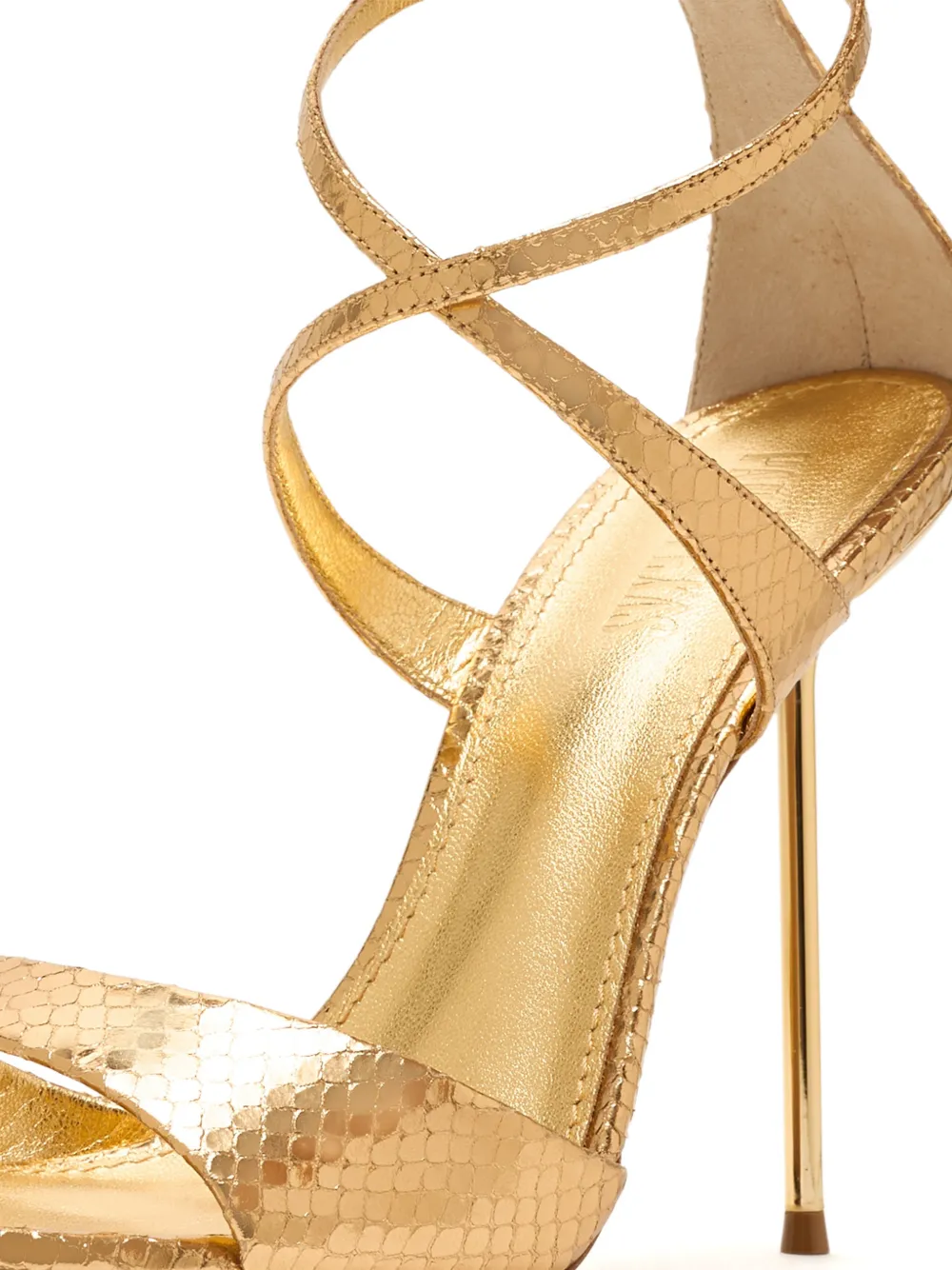 Paris Texas Stiletto sandalen met bandjes Goud