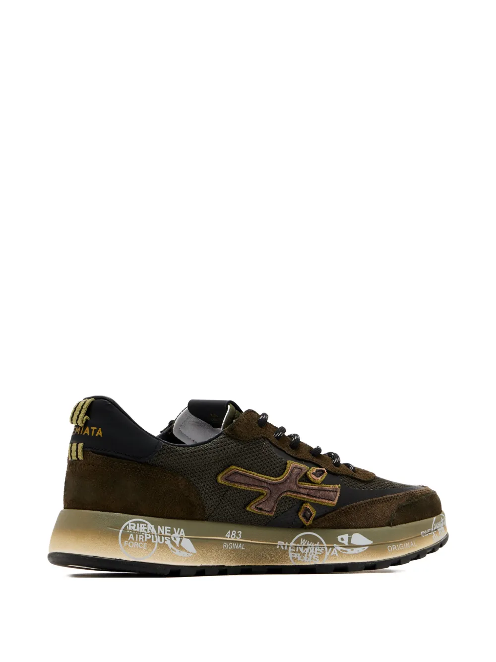 Premiata NOUS 7725 appliqued sneakers Groen