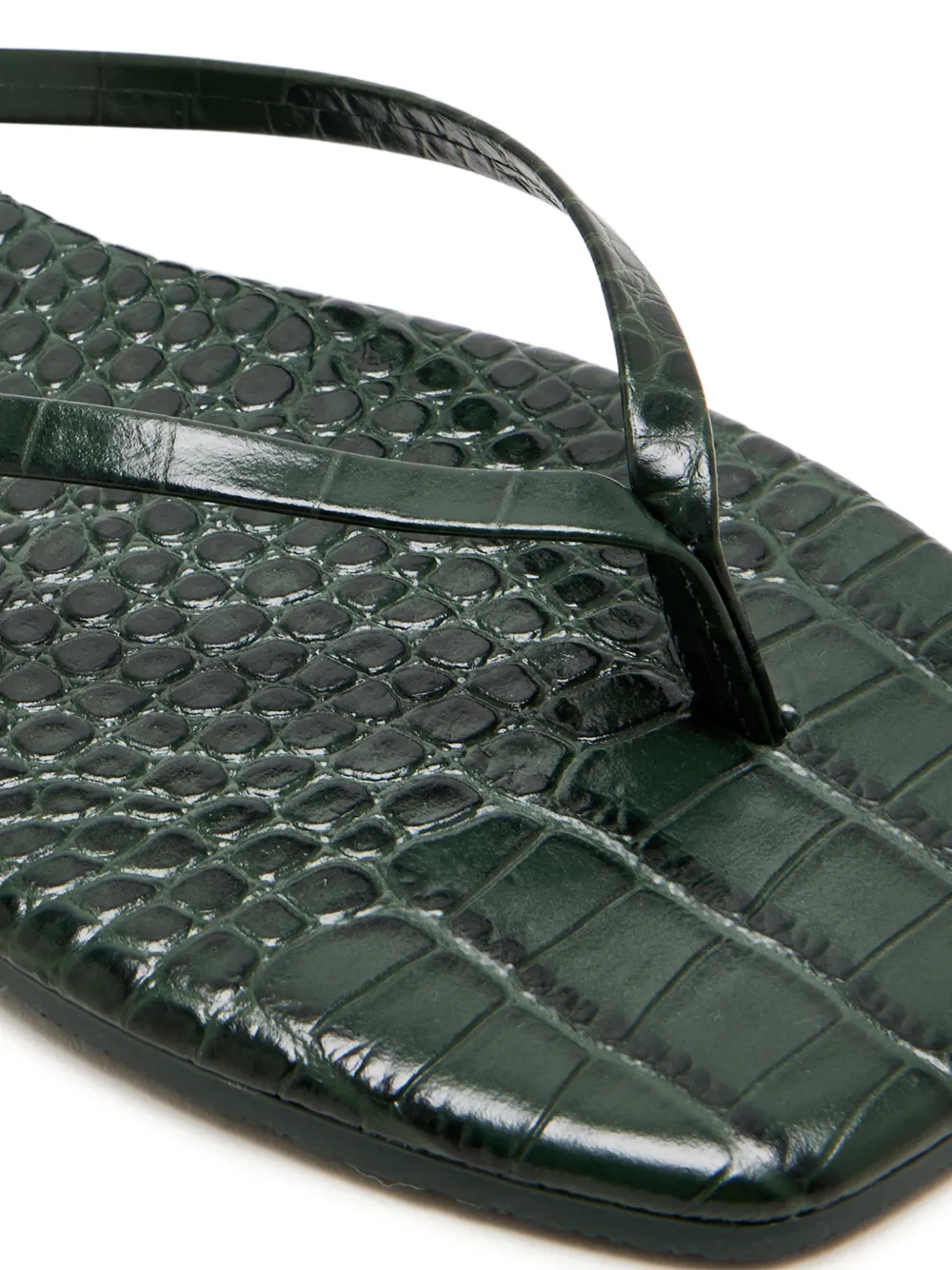 Tkees Teenslippers met krokodillenprint Groen