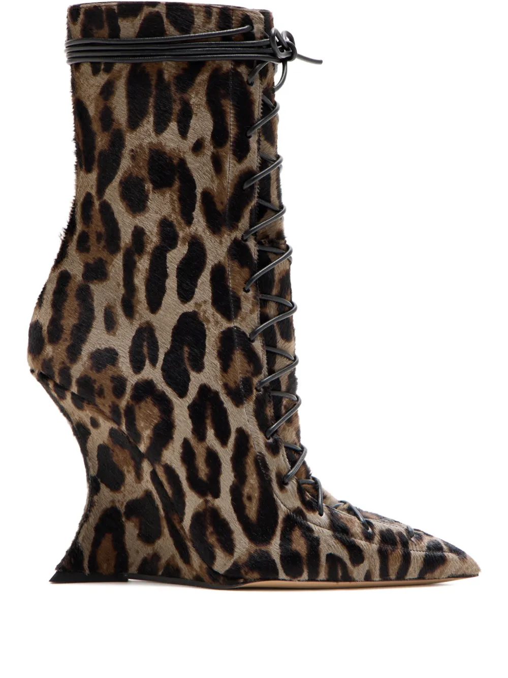 Paris Texas leopard print lace-up boots Bruin