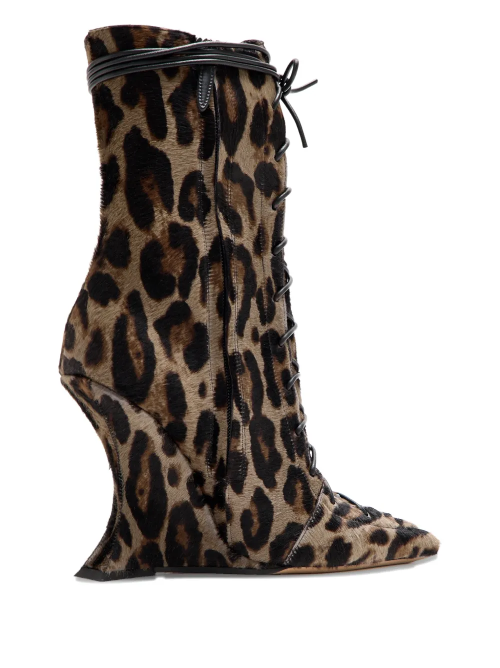Paris Texas leopard print lace-up boots Bruin