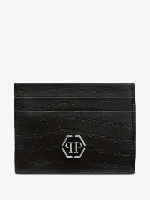Philipp Plein crocodile-effect card holder