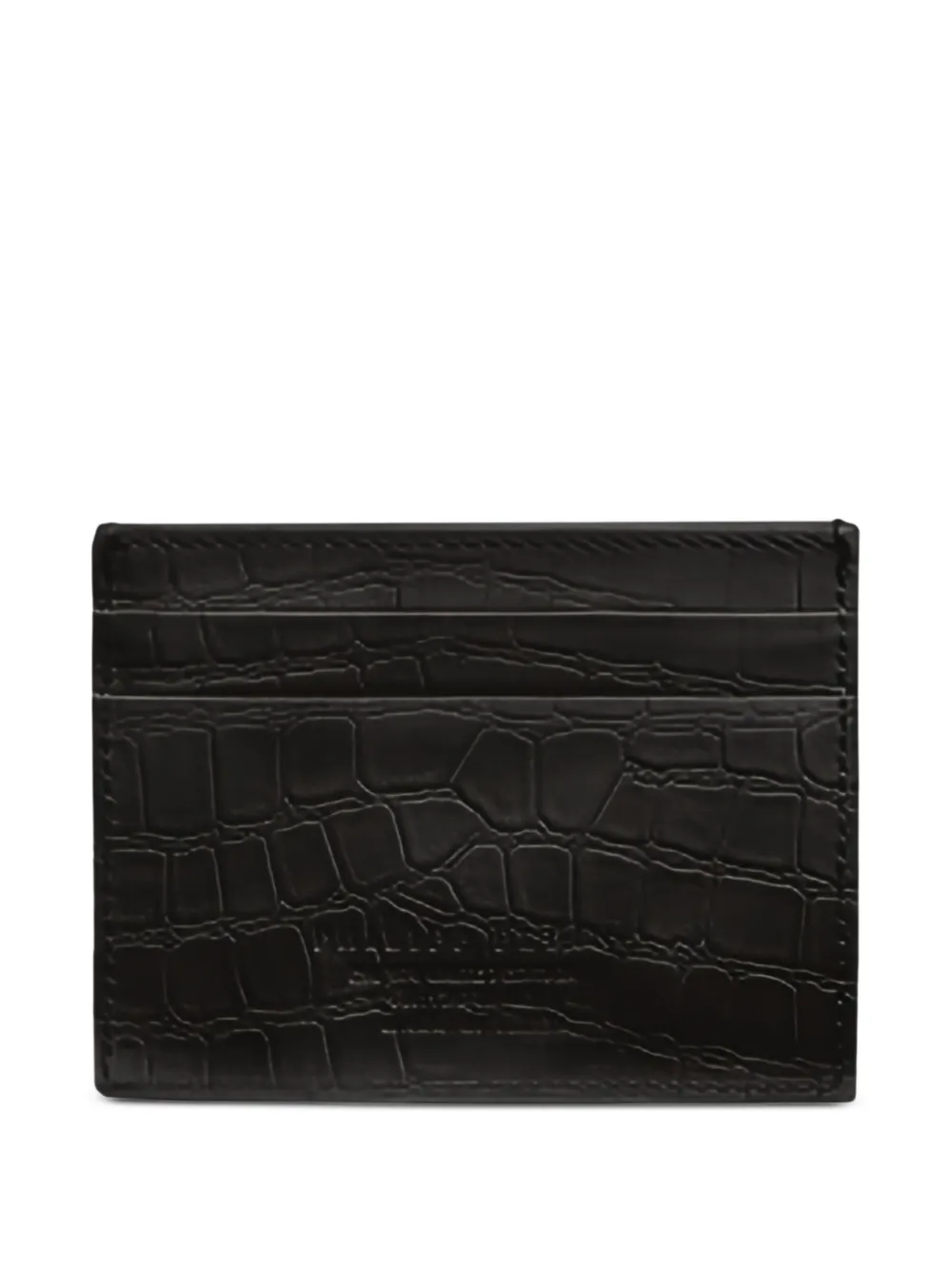  Philipp Plein Crocodile-effect Card Holder - Black 