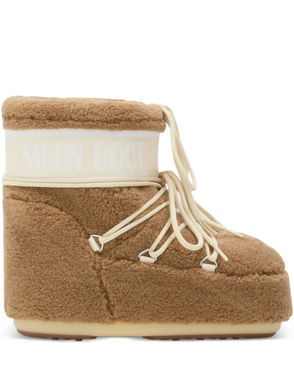 Moon Boot Icon Low fleece lace-up boots | Brown | Image 1