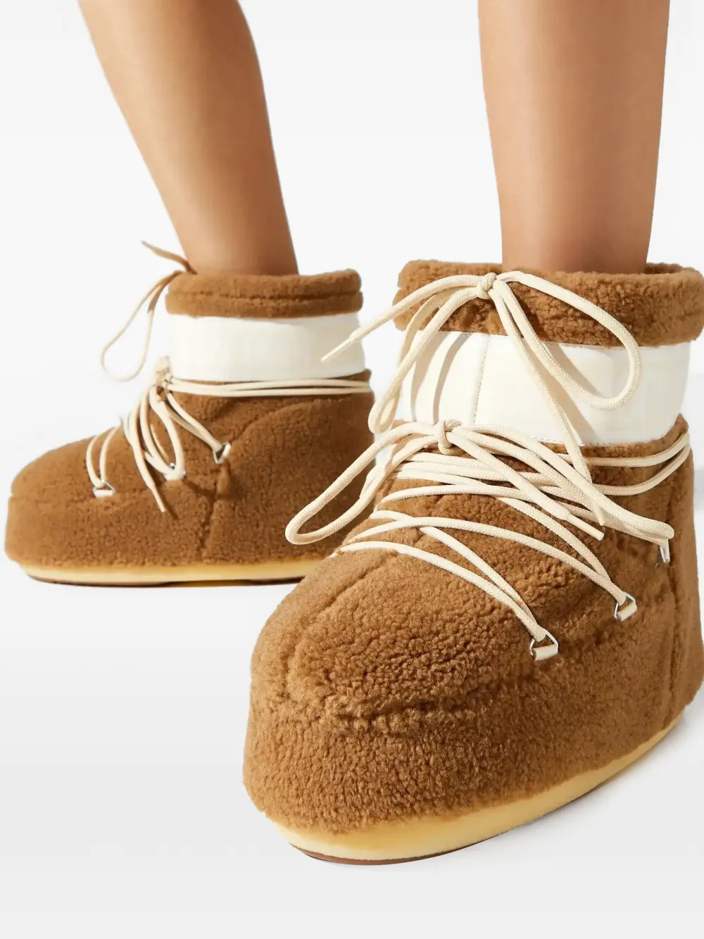 Moon Boot Icon Low fleece veterlaarzen Bruin