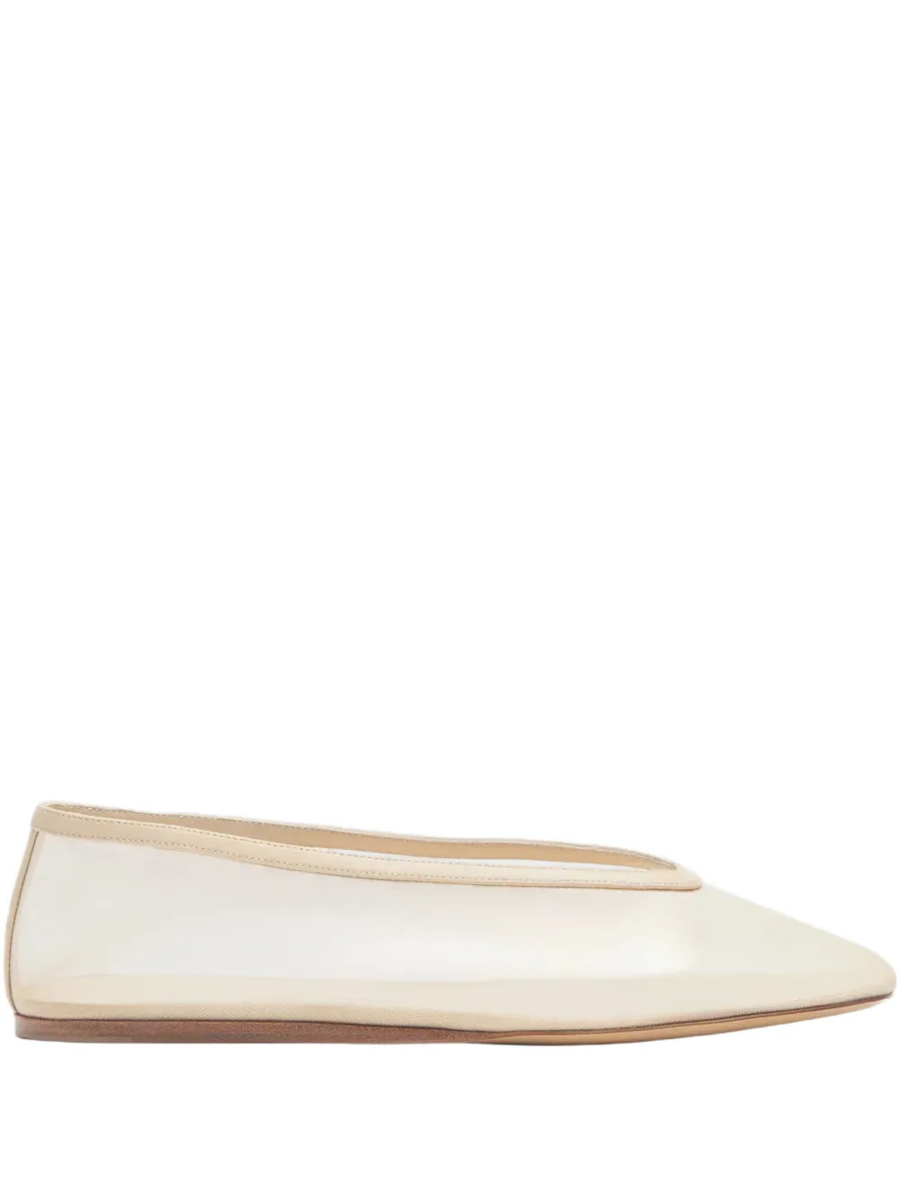 Le Monde Beryl Luna mesh almond-toe ballet flats - Toni neutri