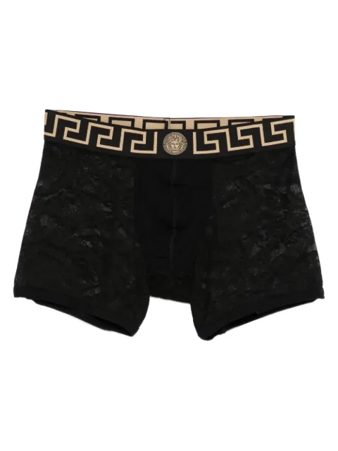 Versace logo-pattern boxers
