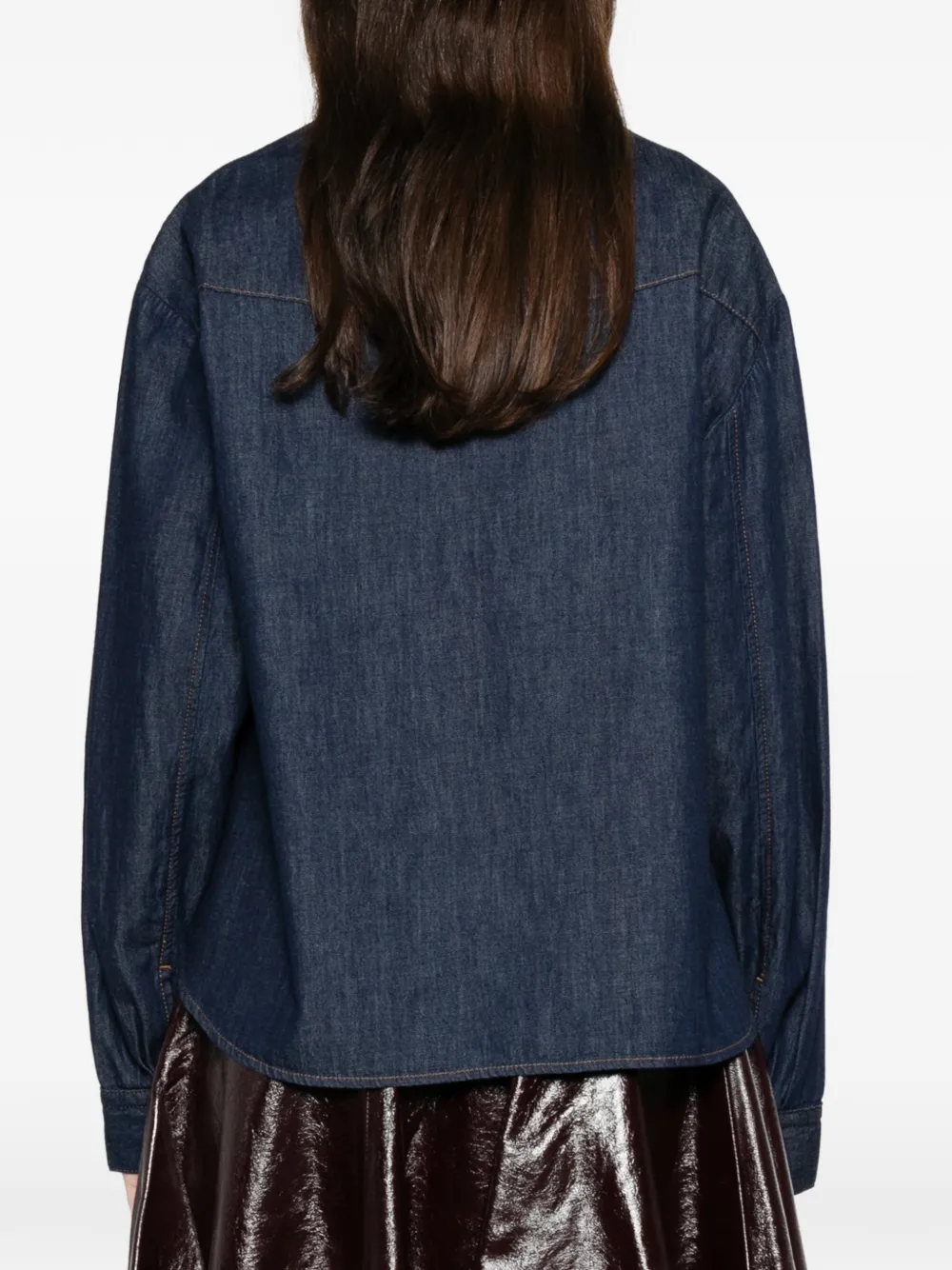 KHAITE Grenon blouse in western-stijl Blauw
