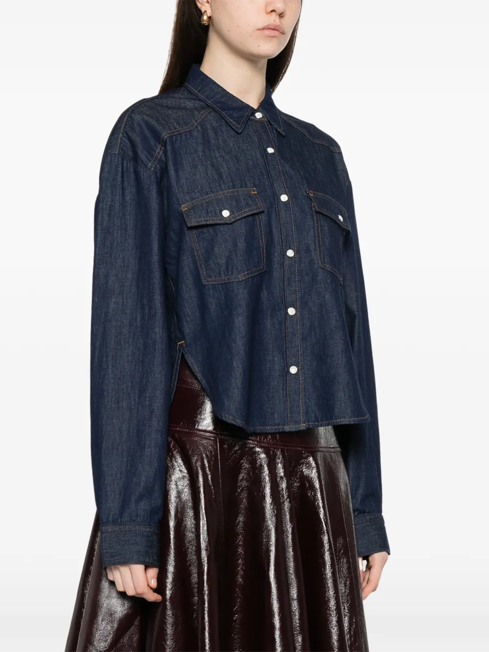  Khaite Grenon Patch-pocket Shirt - Blue 