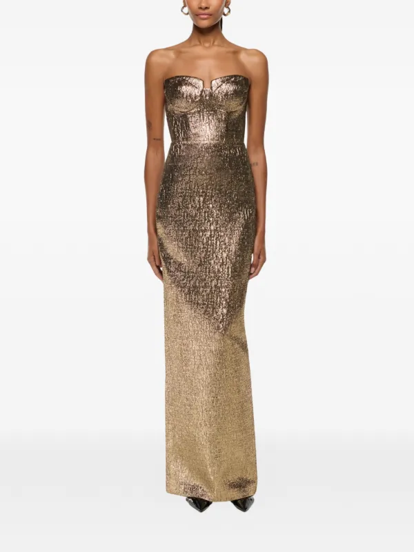 slim fit dress slacks Gold Sequin Side Split Maxi Dress