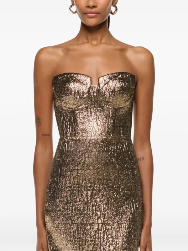 Roland Mouret Back-split Maxi Dress - Gold Roland Mouret Back-split Maxi Dress - Gold