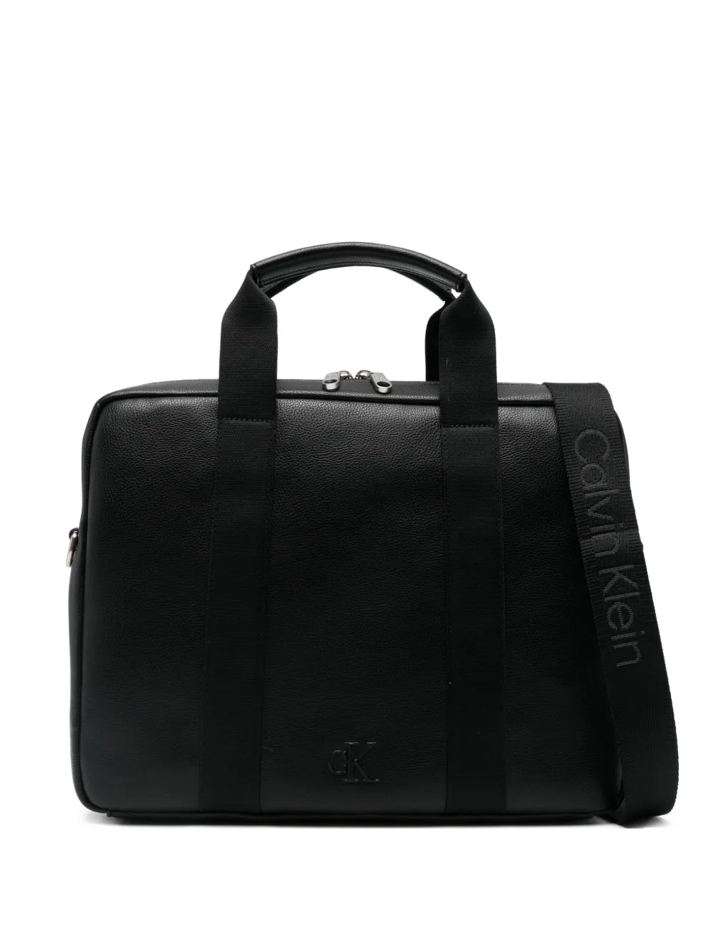 Calvin Klein zip-fastening laptop bag - Schwarz