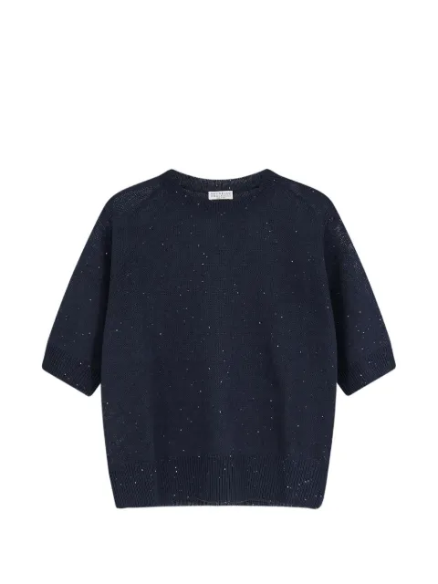Brunello Cucinelli sequined knitted T-shirt