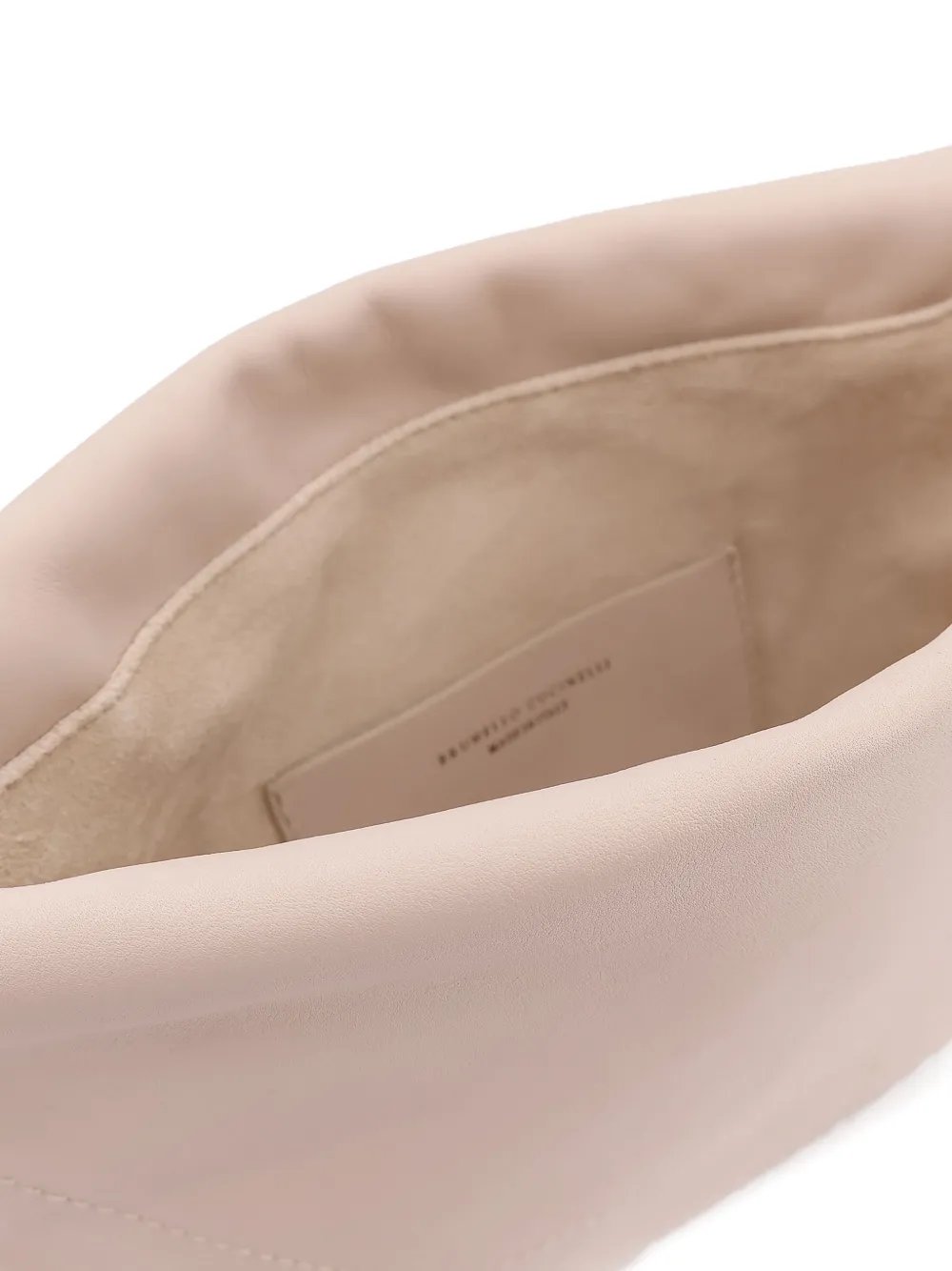 Brunello Cucinelli Schoudertas met logo Beige