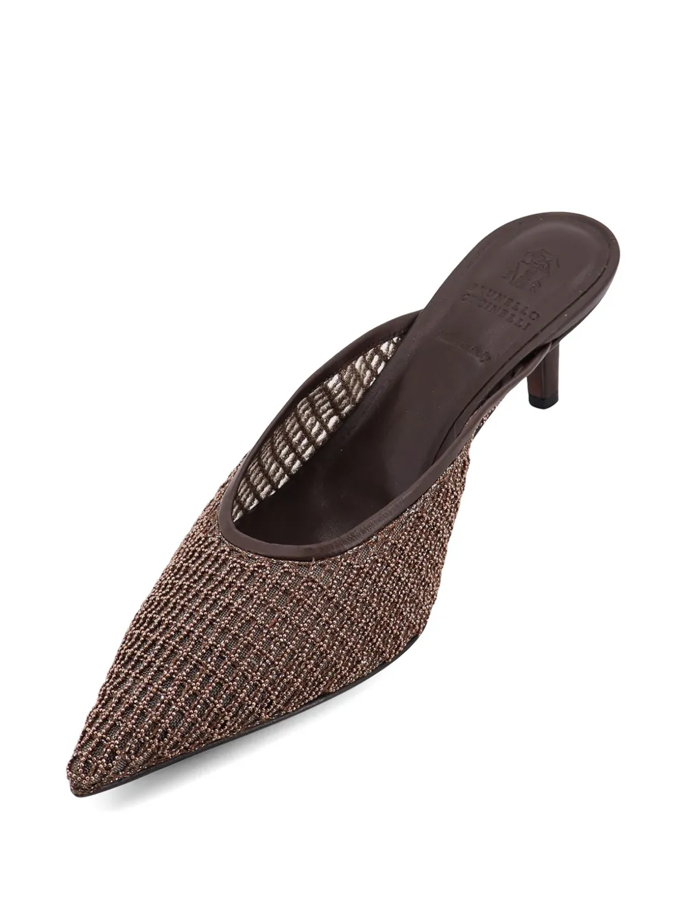 Brunello Cucinelli Monili sandalen met net detail Bruin