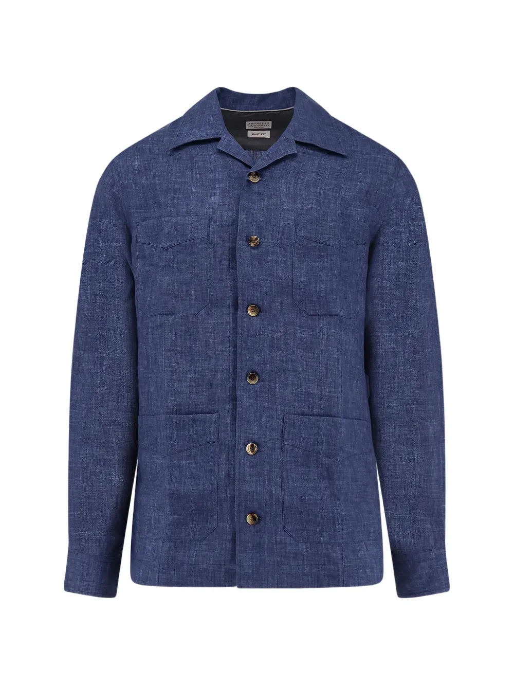 Brunello Cucinelli buttoned front-pocket shirt - Blau