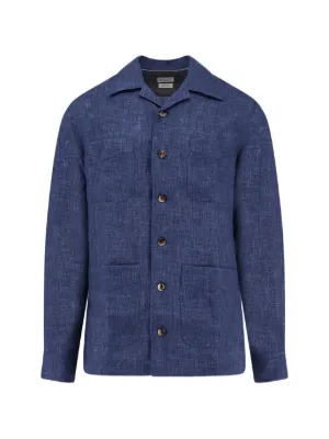 Brioni リネンシャツ | ブルー | FARFETCH JP
