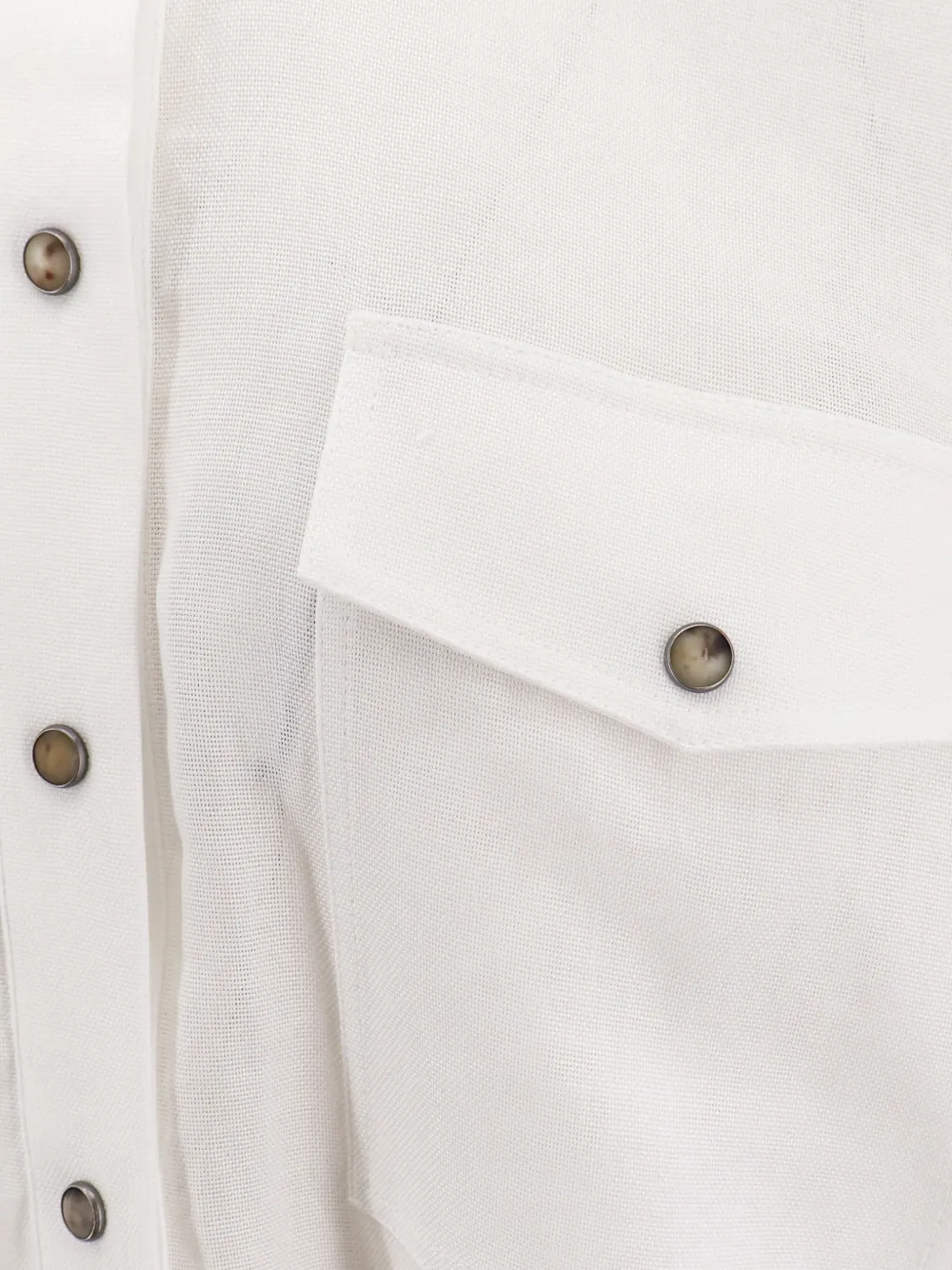 Brunello Cucinelli Overhemd met zak met knopen Wit