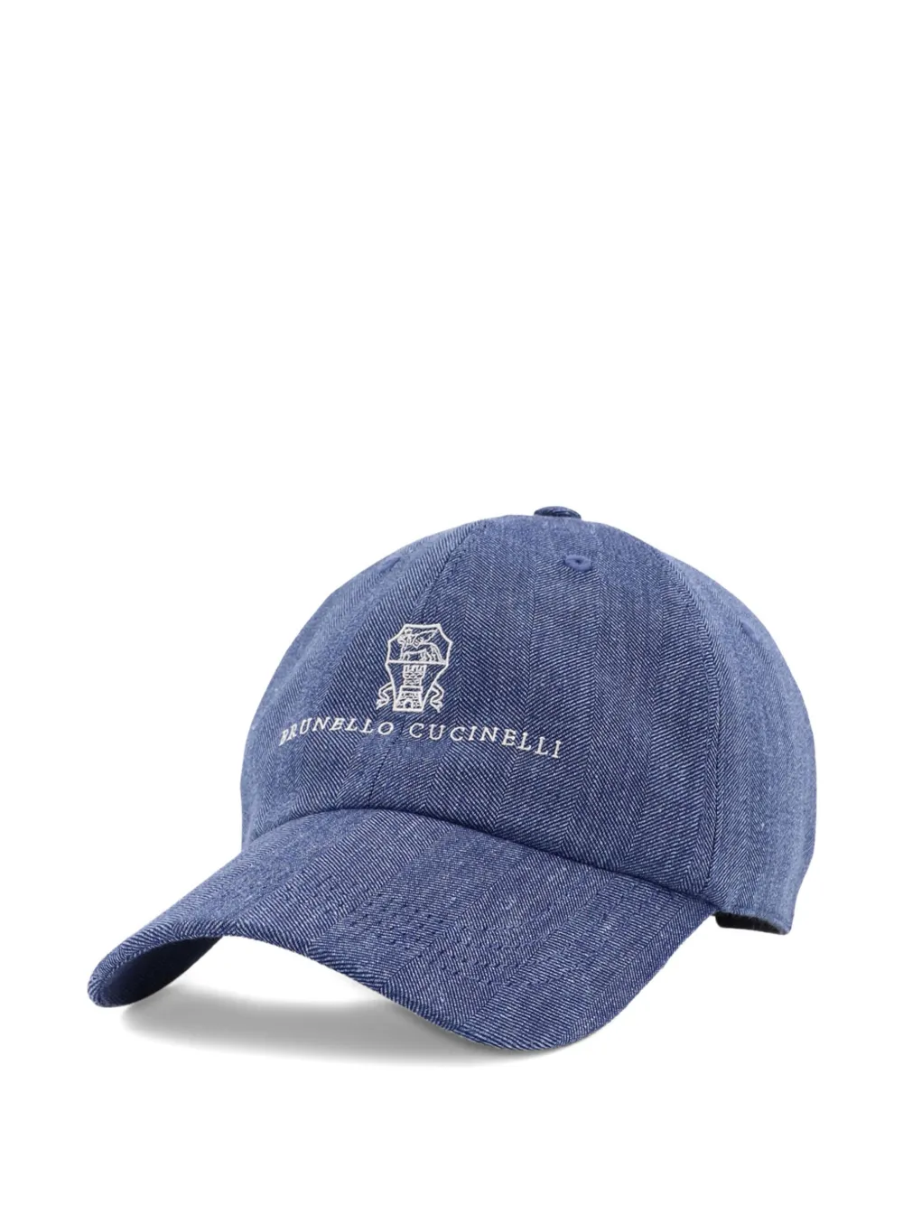 Brunello Cucinelli Honkbalpet met geborduurd logo Blauw