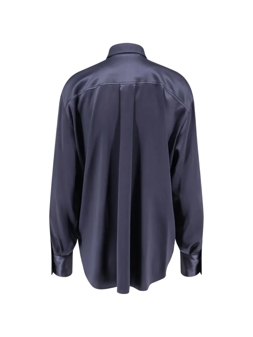Brunello Cucinelli Blouse met lange mouwen en Monili-kralen Blauw