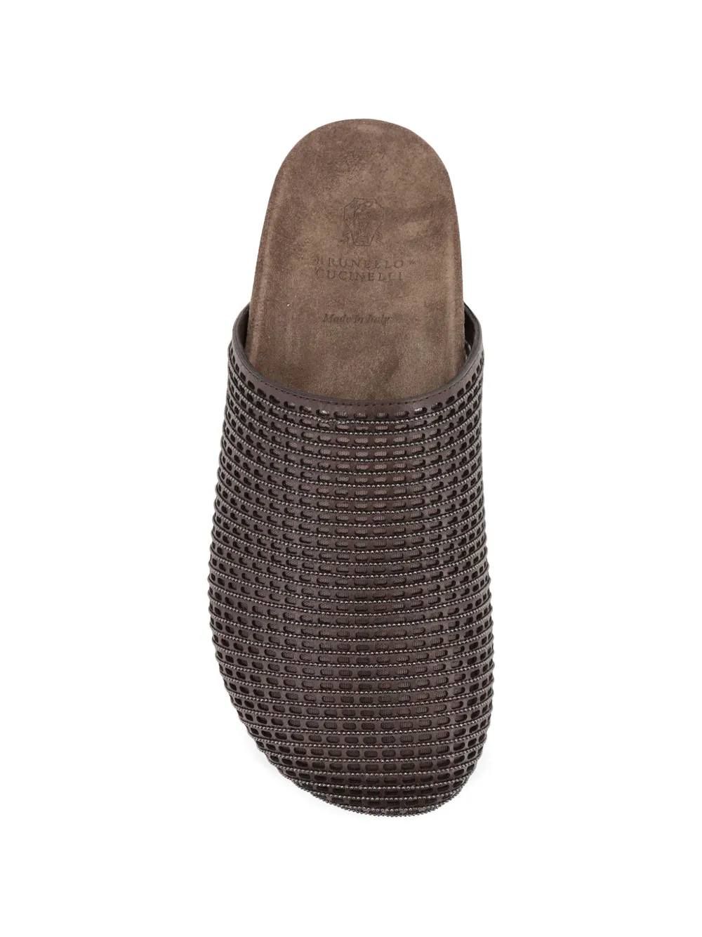 Brunello Cucinelli Geperforeerde muiltjes Bruin