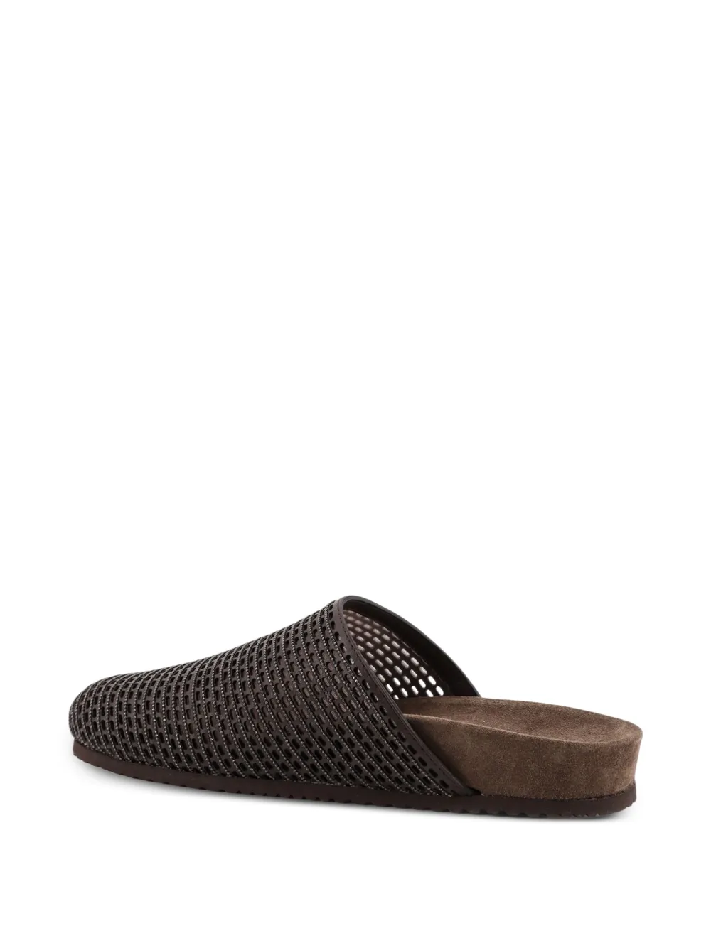 Brunello Cucinelli Geperforeerde muiltjes Bruin