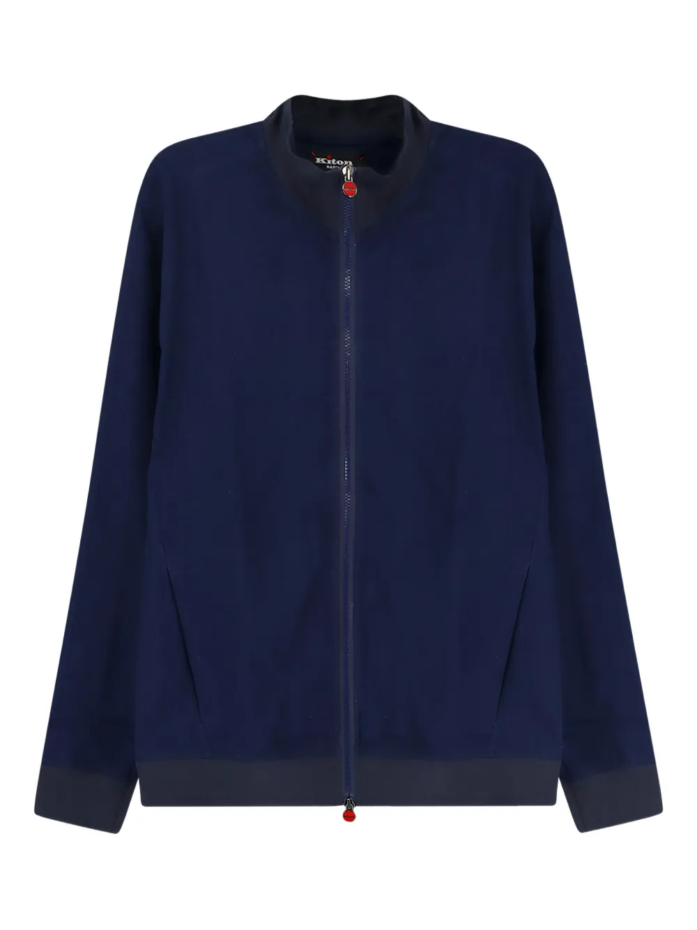 Kiton zip fastening sweater - Blu