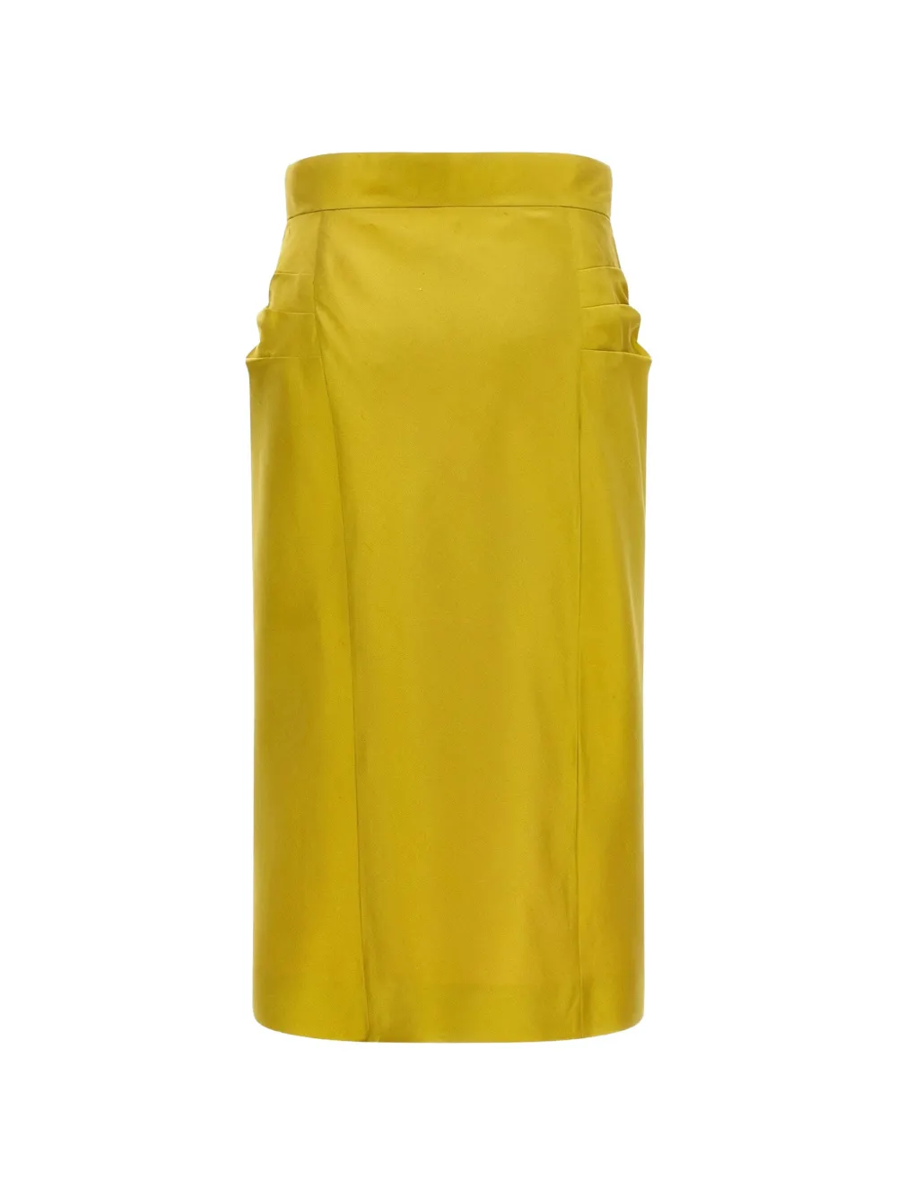 Valentino Garavani Shantung slit midi skirt - Giallo