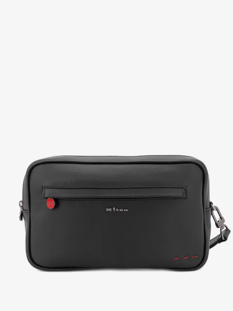 Kiton zip clutch bag
