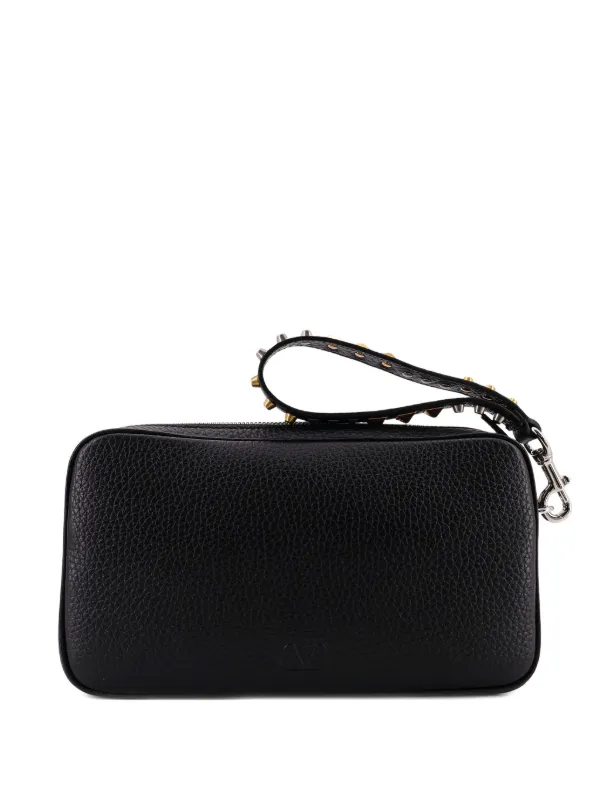 VALENTINO GARAVANI クラッチバッグ スタッズ Valentino Garavani スタッズ クラッチバッグ | ブラック | FARFETCH JP