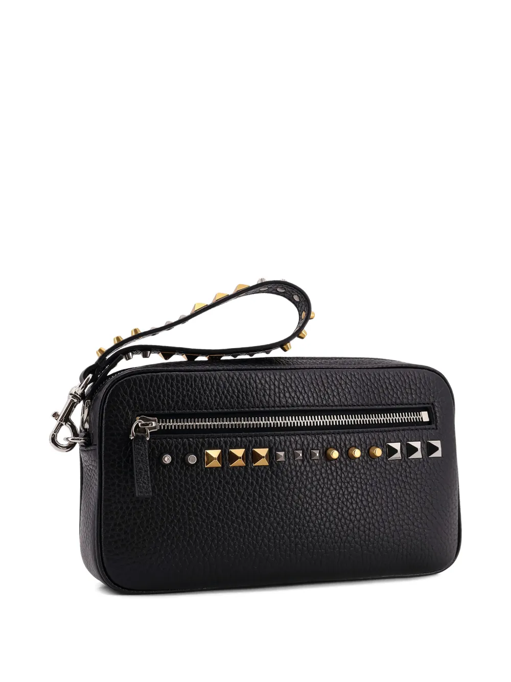 Valentino Garavani Clutch met studs en ritssluiting Zwart