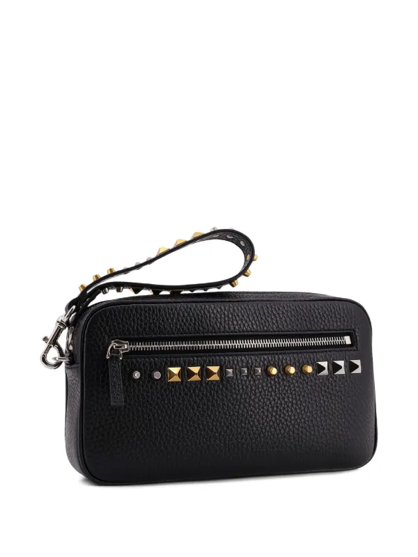 Valentino Garavani スタッズ クラッチバッグ | ブラック | FARFETCH JP