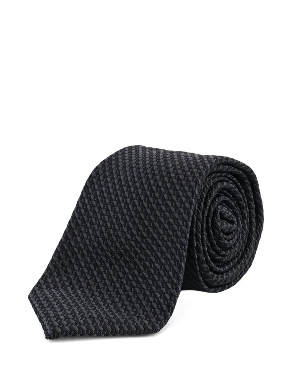 Kiton textured tie - Nero
