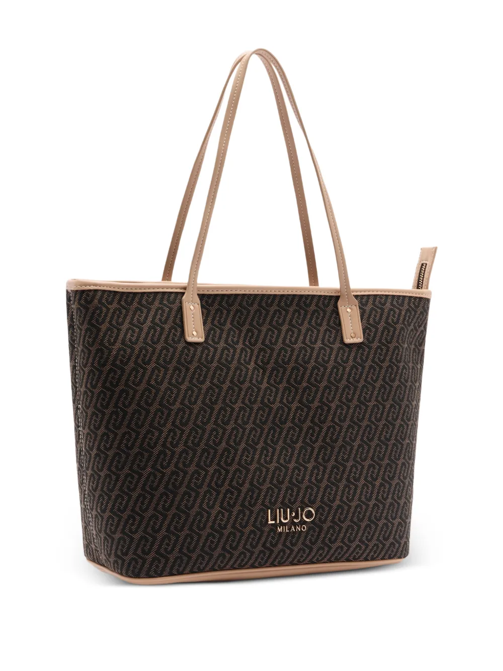  Liu Jo Monogram Jacquard Tote Bag - Brown 