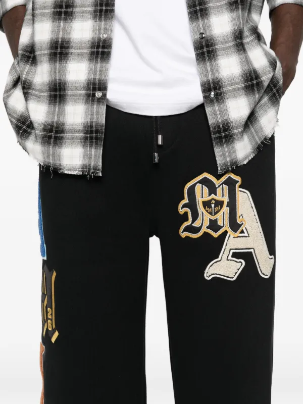 AMIRI Varsity Patch Sweatpants | Black | FARFETCH