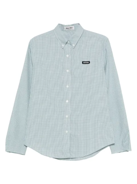 Miu Miu check-pattern buttoned shirt