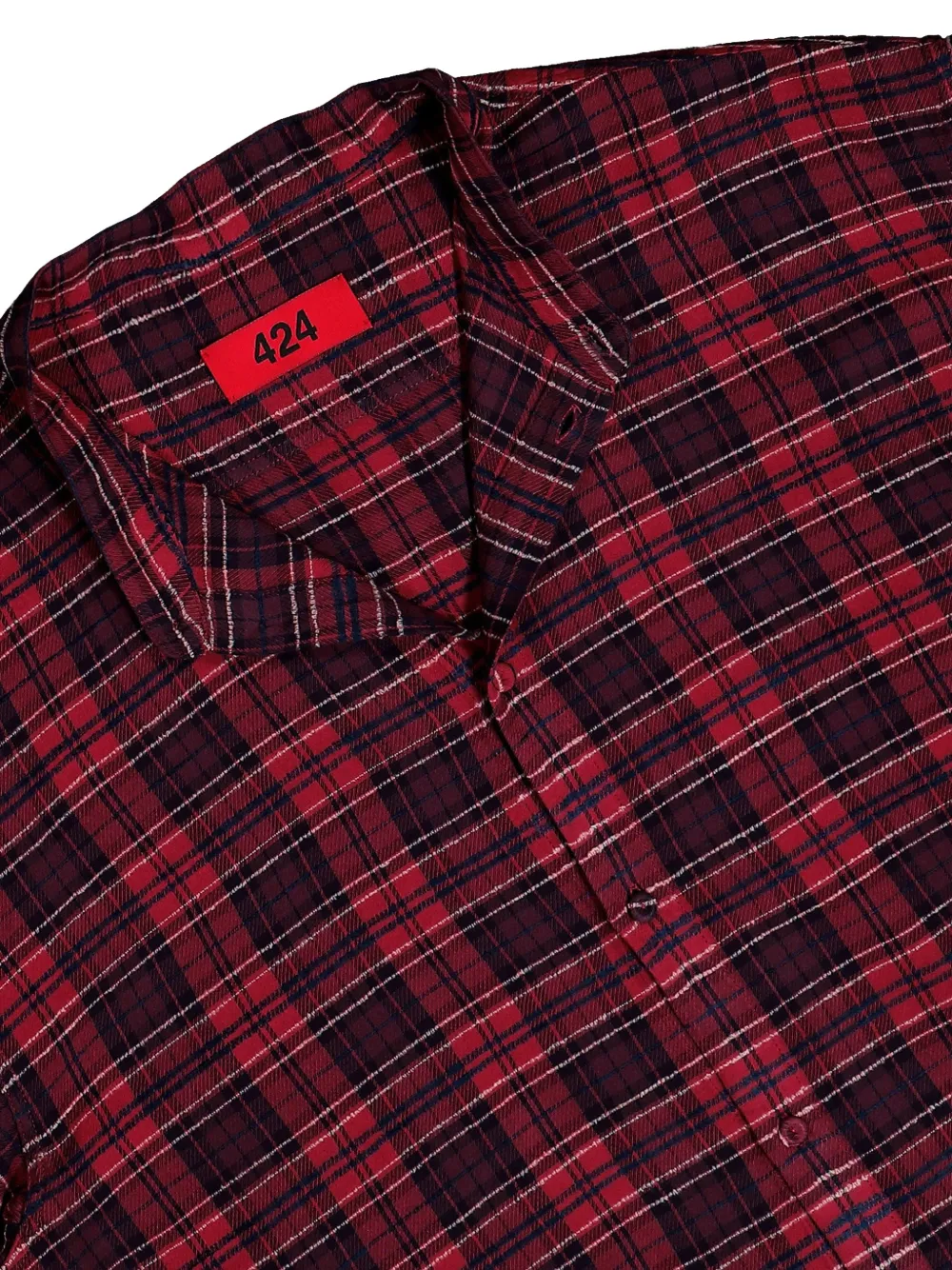  424 Check Flannel Shirt - Red 